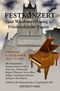 Mehr über den Artikel erfahren Festkonzert zur Wiedereröffnung der Friedenskirche